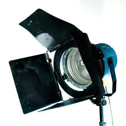 Arri Redhead light on a white background.